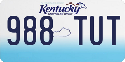 KY license plate 988TUT