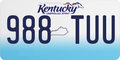 KY license plate 988TUU