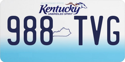 KY license plate 988TVG