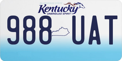 KY license plate 988UAT