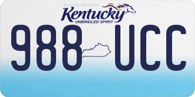 KY license plate 988UCC