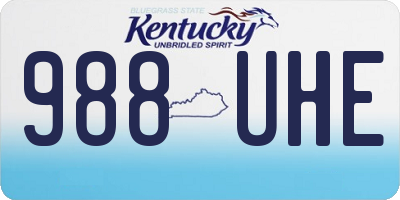 KY license plate 988UHE