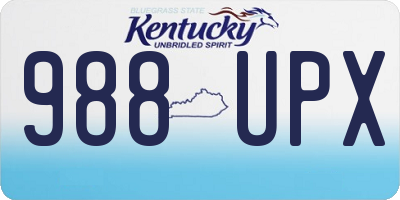 KY license plate 988UPX