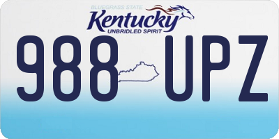 KY license plate 988UPZ