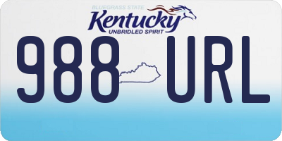 KY license plate 988URL
