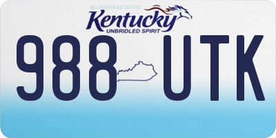 KY license plate 988UTK