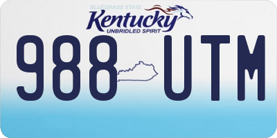 KY license plate 988UTM