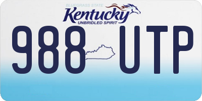 KY license plate 988UTP