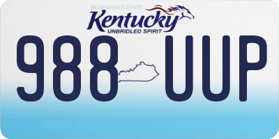 KY license plate 988UUP