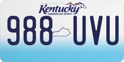 KY license plate 988UVU
