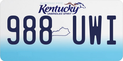 KY license plate 988UWI