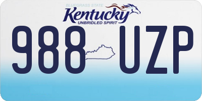 KY license plate 988UZP