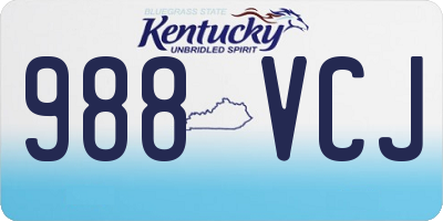 KY license plate 988VCJ