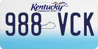 KY license plate 988VCK