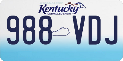 KY license plate 988VDJ