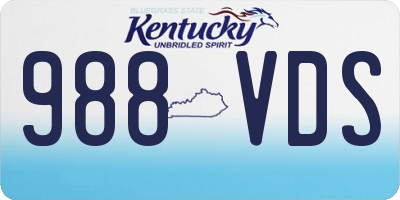 KY license plate 988VDS