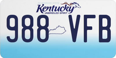KY license plate 988VFB