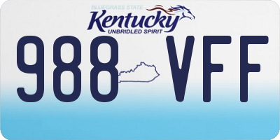 KY license plate 988VFF
