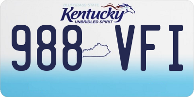 KY license plate 988VFI