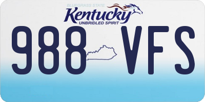 KY license plate 988VFS
