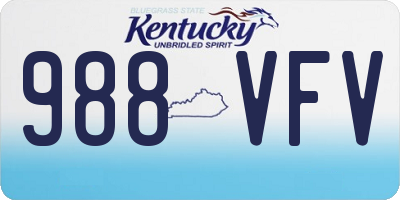 KY license plate 988VFV