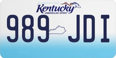 KY license plate 989JDI