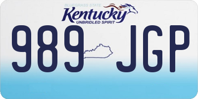KY license plate 989JGP