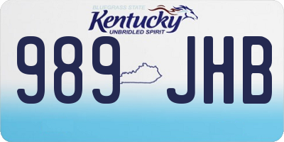 KY license plate 989JHB