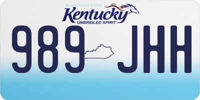 KY license plate 989JHH