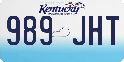 KY license plate 989JHT