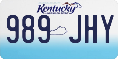 KY license plate 989JHY