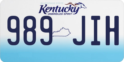 KY license plate 989JIH