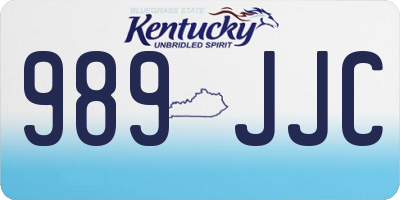 KY license plate 989JJC