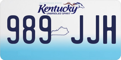 KY license plate 989JJH