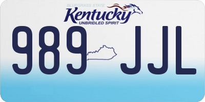 KY license plate 989JJL