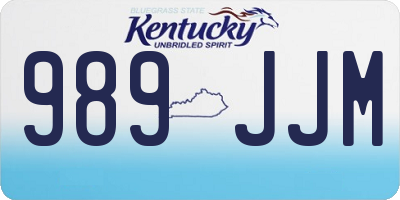 KY license plate 989JJM