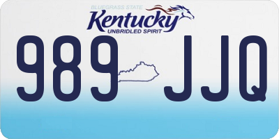 KY license plate 989JJQ