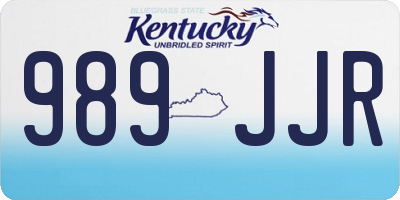 KY license plate 989JJR