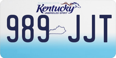 KY license plate 989JJT