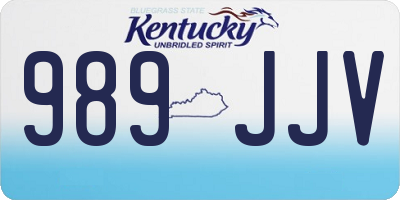 KY license plate 989JJV