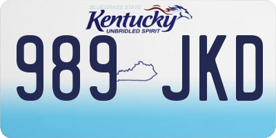 KY license plate 989JKD