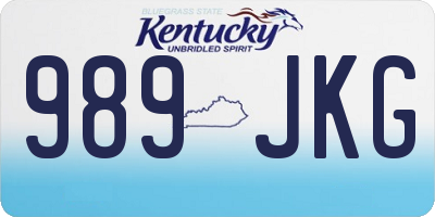 KY license plate 989JKG