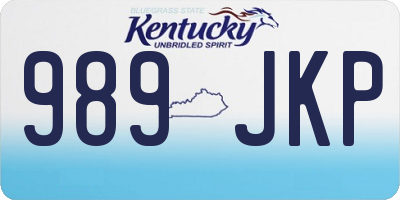KY license plate 989JKP