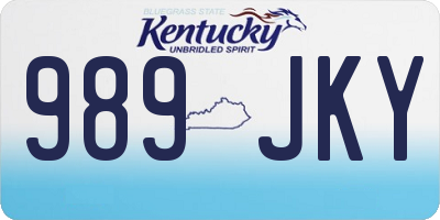 KY license plate 989JKY