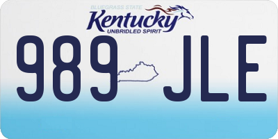 KY license plate 989JLE