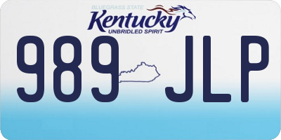 KY license plate 989JLP