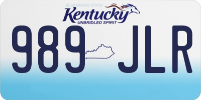 KY license plate 989JLR