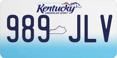 KY license plate 989JLV