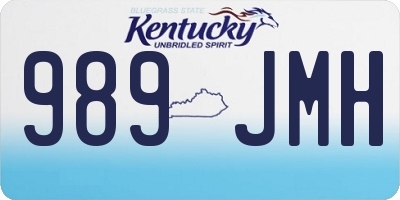 KY license plate 989JMH