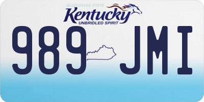 KY license plate 989JMI